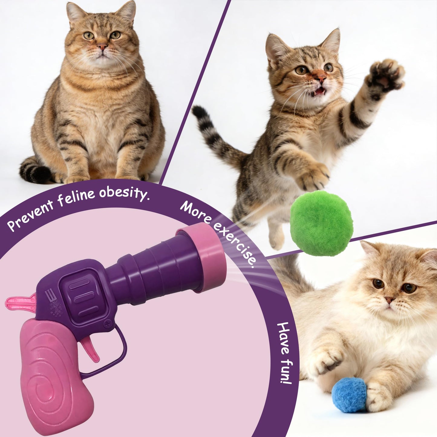 Interactive Cat Pom-Pom Launcher