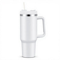 Insulated Stainless Steel Travel Mug with Straw