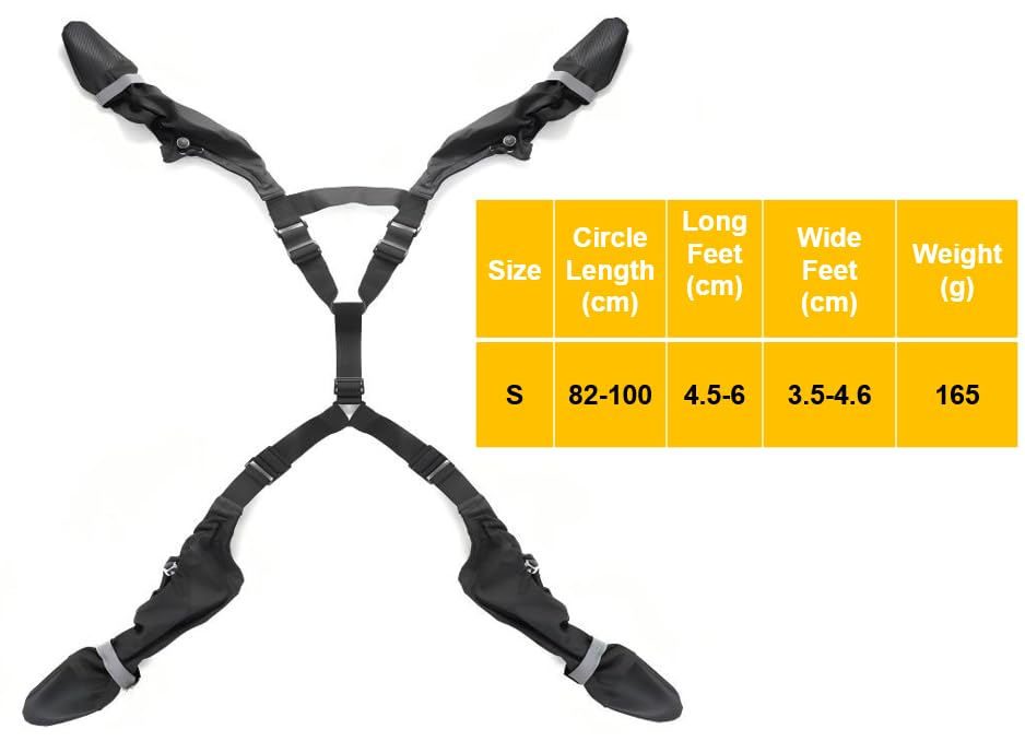 Dog Leg Protectors with Chest Harness, Waterproof Leggings with Paw Boots and Suspender System, Black, Full Body Protection for Rain Snow Mud