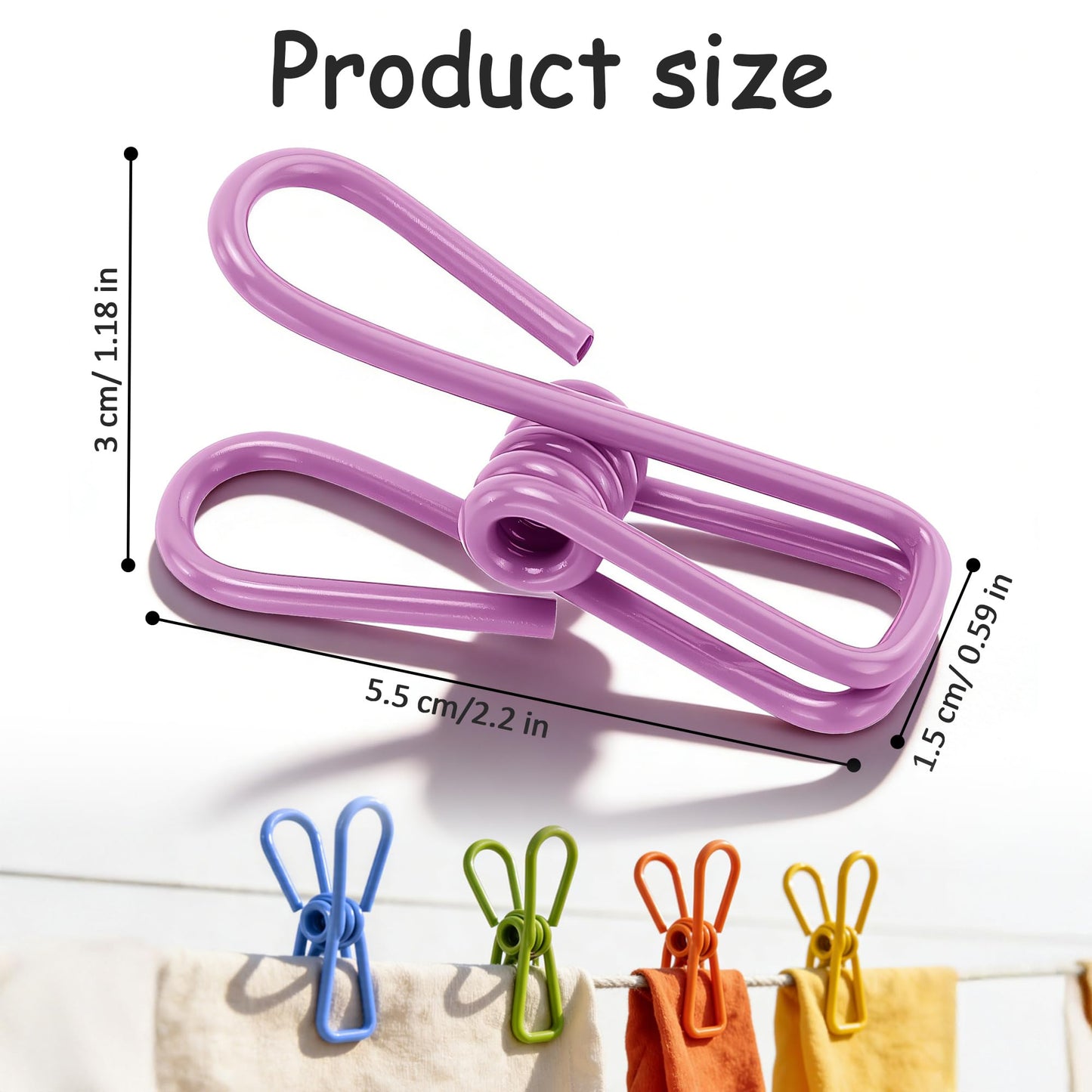 Plastic Bag Clips, Multicolor, Food Storage Sealing Clamps, 5.5 x 3 cm, Kitchen Organization