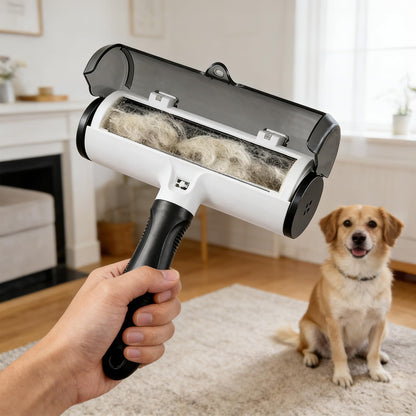 Pet Hair Remover Roller with Grooming Glove, Lint Roller, Nail Clipper, Cleaning Kit, 5-Piece Set
